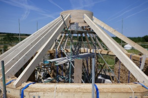 Rafters join the top and ring plates